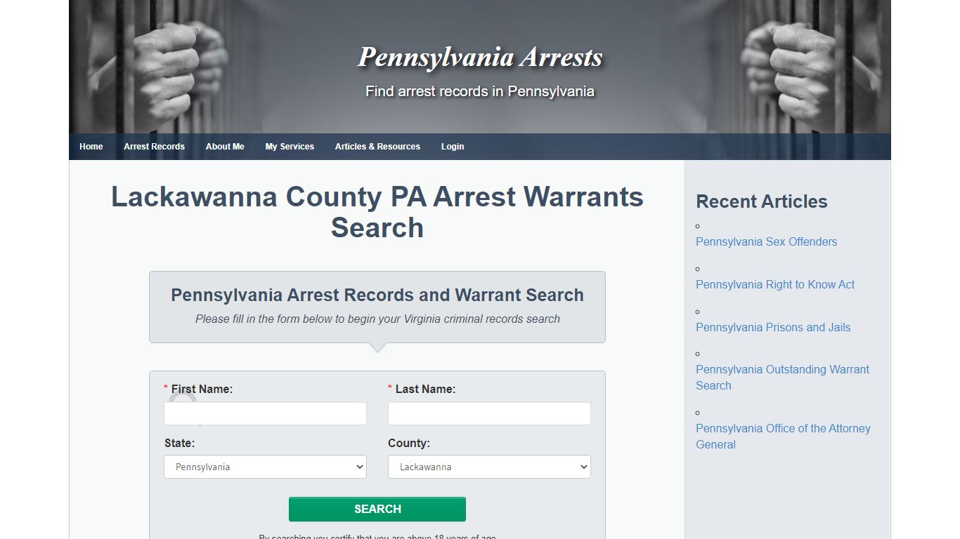 Lackawanna County PA Arrest Warrants Search - Pennsylvania Arrests